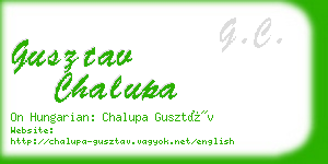 gusztav chalupa business card